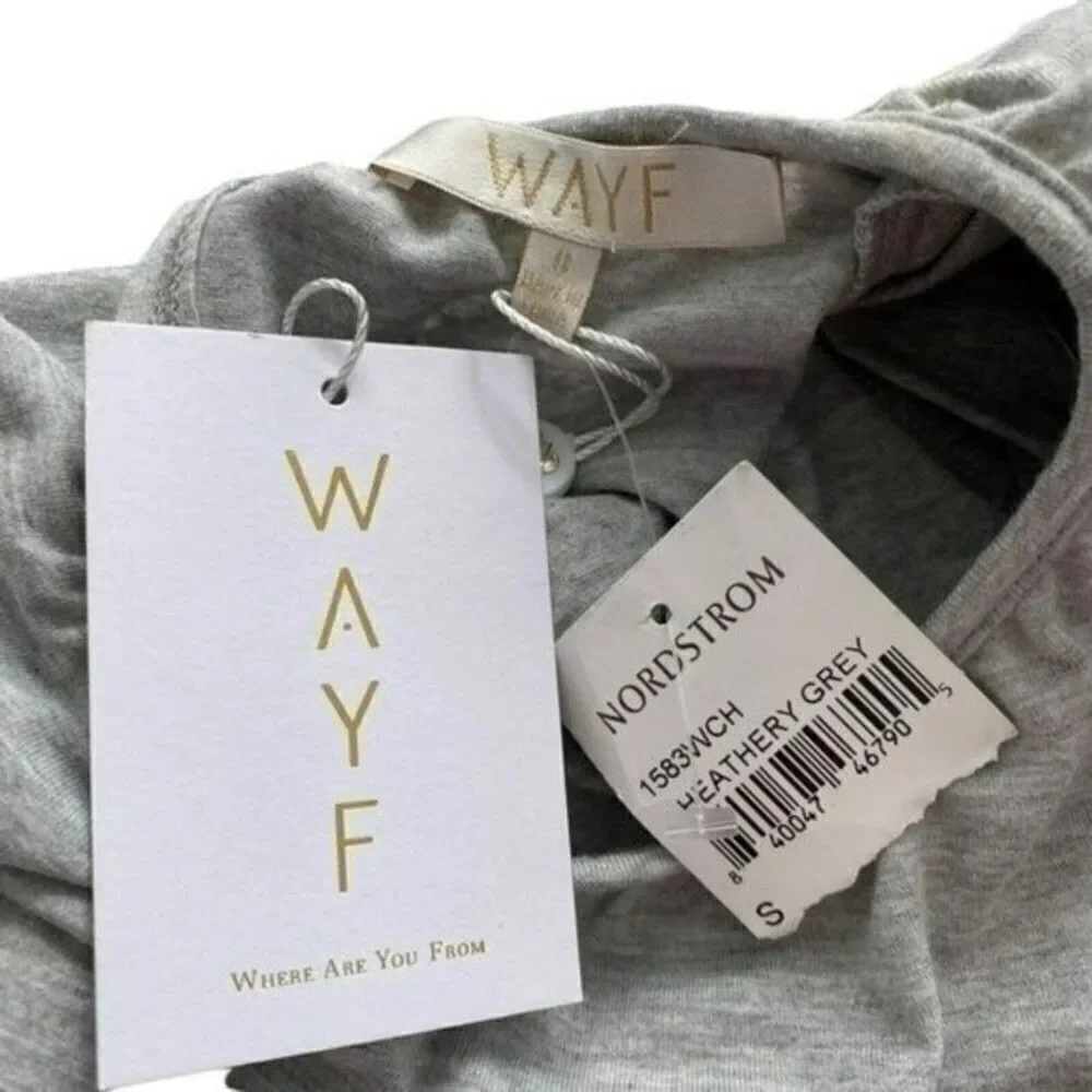 Wayf Luisa Gray Jersey MIDI Dress size 8 NWT